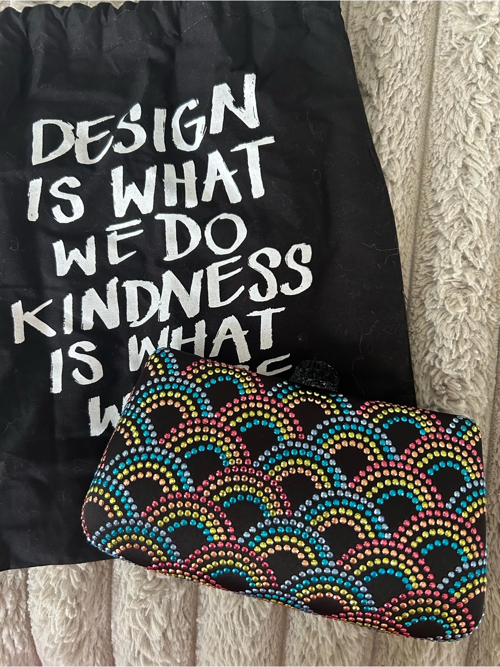 Kurt Geiger NWT Multicolor Rhinestone Clutch